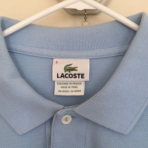 Men’s long sleeve Lacoste polo light blue